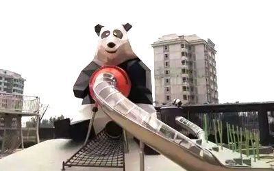 游樂(lè)園熊貓雕塑
